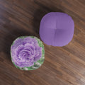 Purple Rose — Round Tufted Floor Pillow