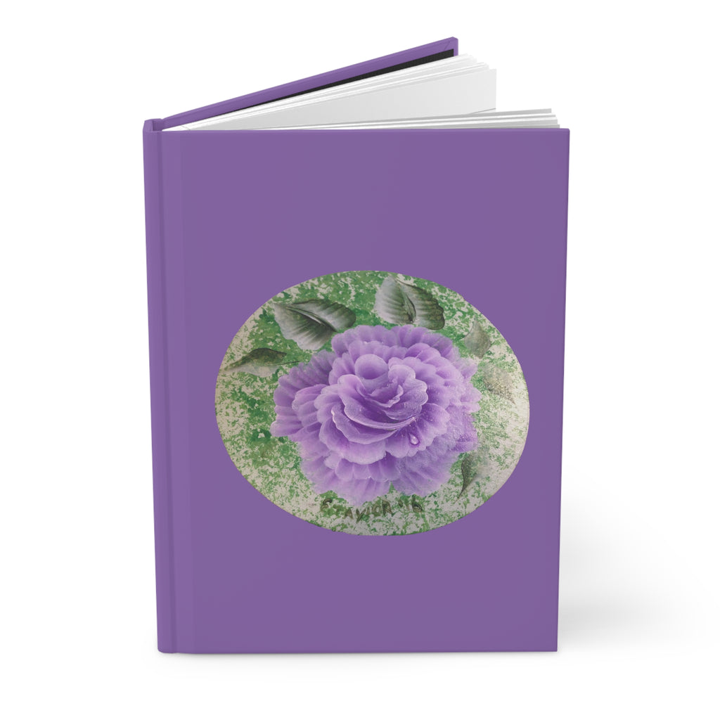 Purple Rose Illustration Hardcover Journal | Floral Notebook
