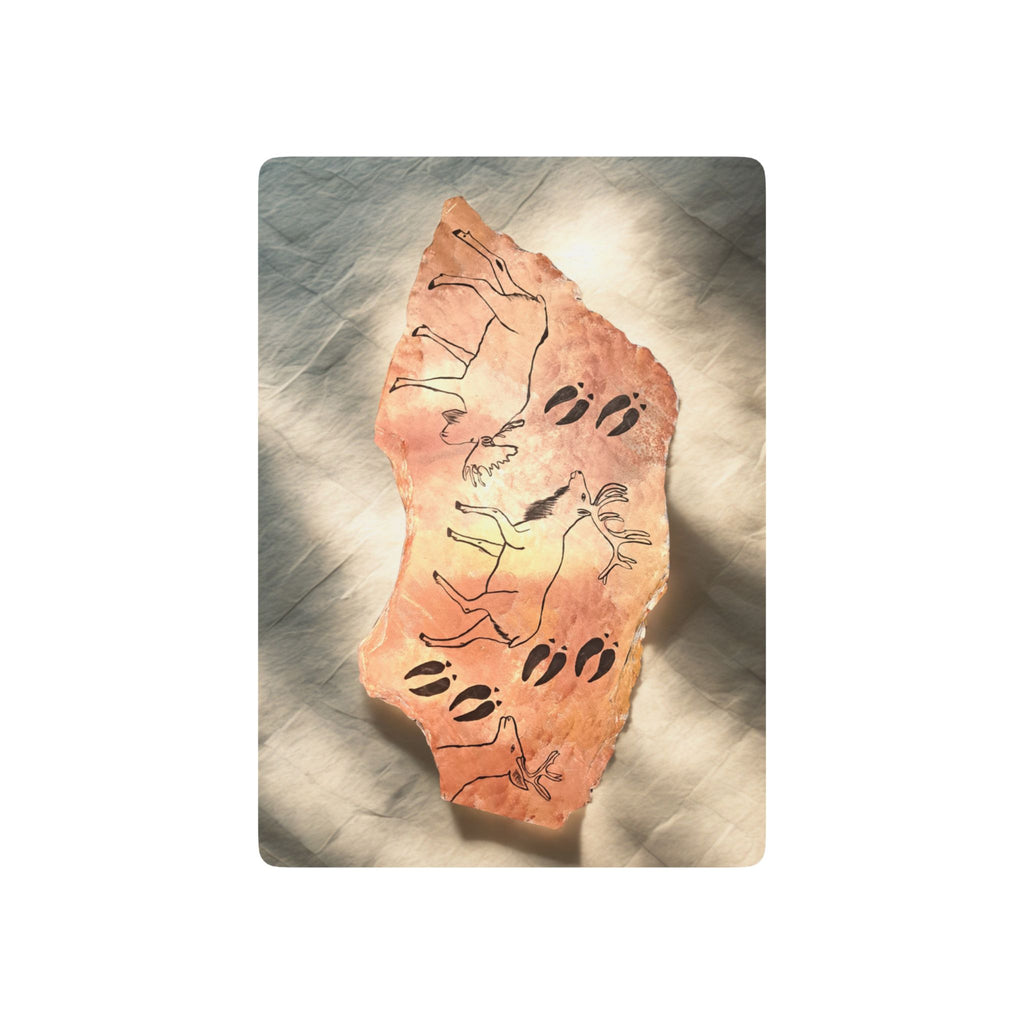 Caveman Art  Petroglyph Poker Playing Cards — Tribal Wall Art, Rock Art Design