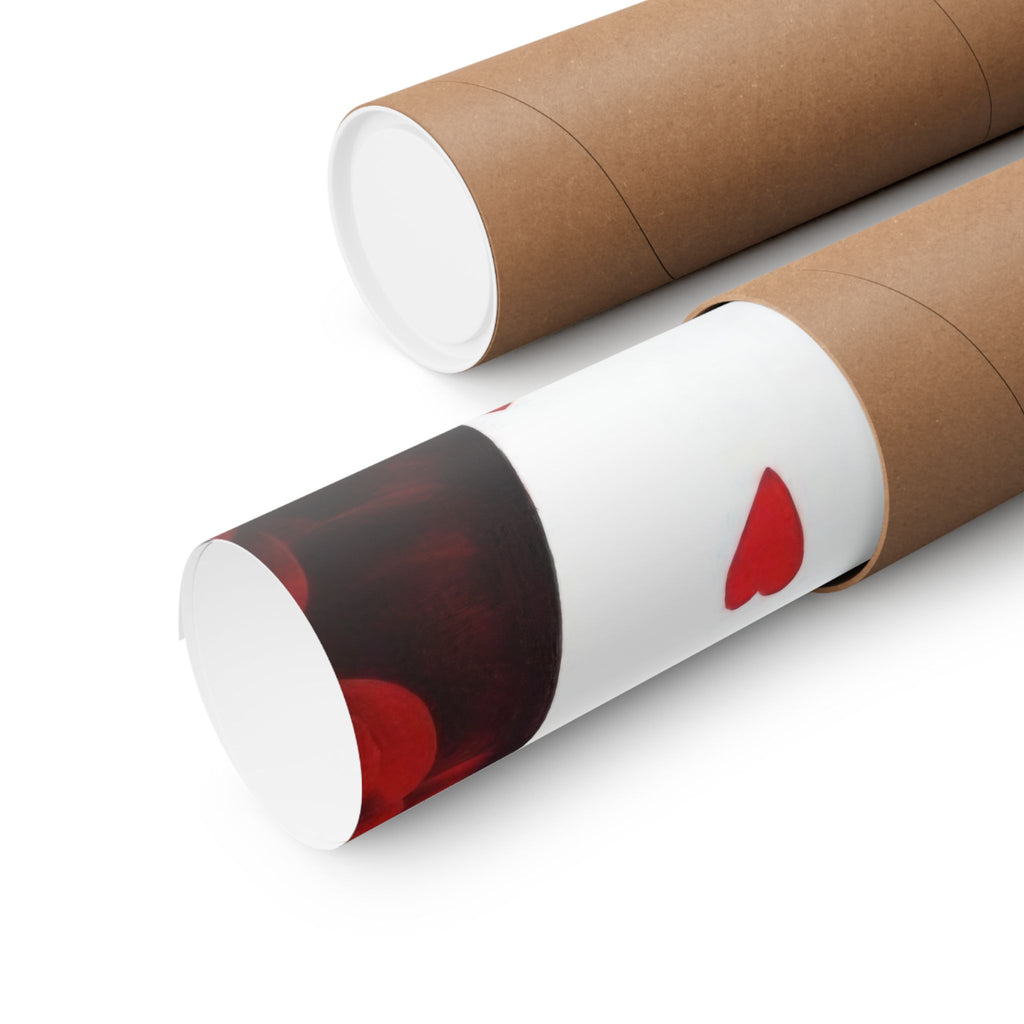 Playing Cards Heart Royal Flush Matte Poster — Casino Art Print