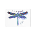 Dragonfly Holiday Card — Colorful Hand-Drawn Dragonfly One-Sided Card