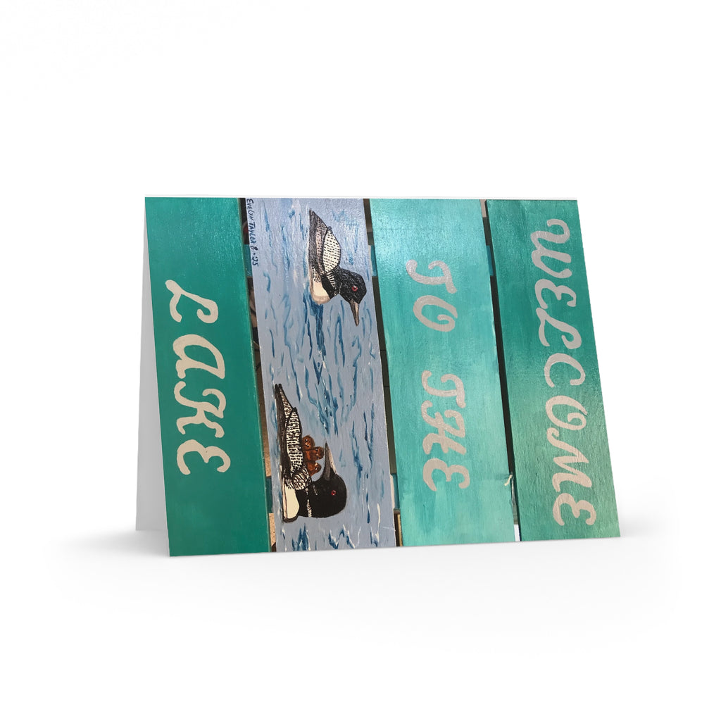 Lake Welcome Greeting Cards — "Welcome to the Lake" Note Cards (8/16/24 pcs)