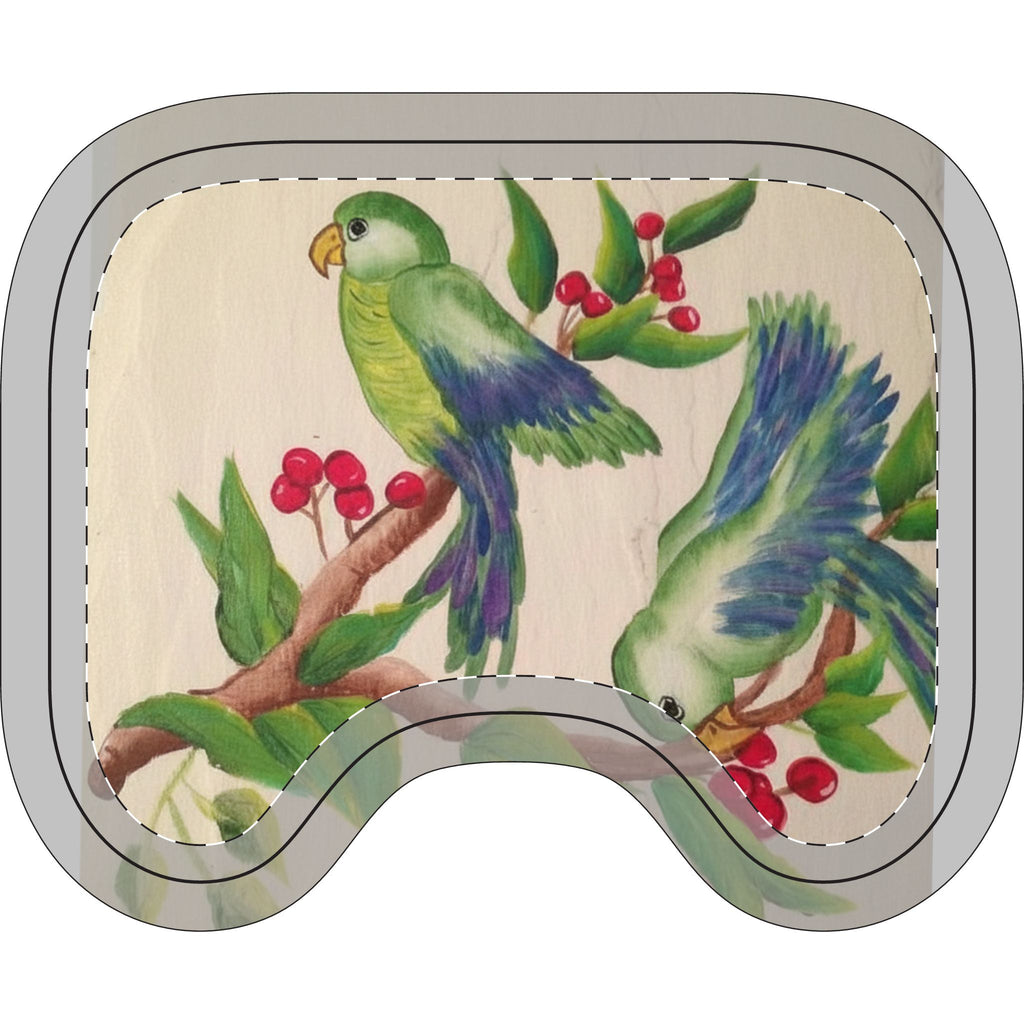 Parrot Botanical Toilet Three-Piece Set