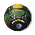 Motorcycle Ride Ceramic Coaster — Vintage Bike Handlebar Artwork