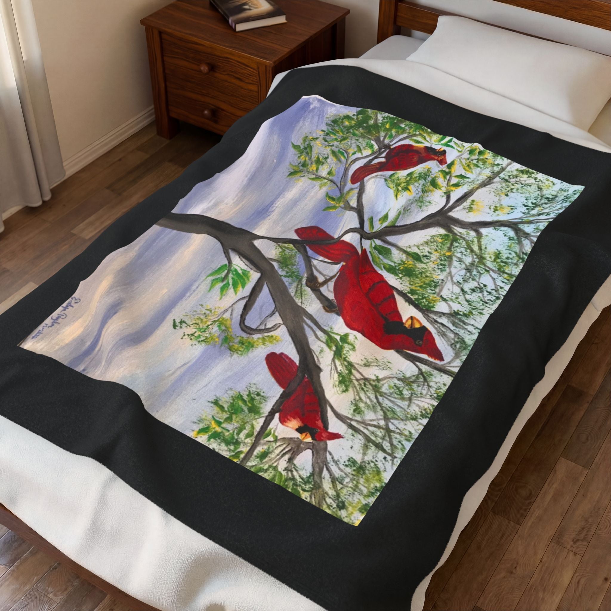 Cardinal Trio – Original Hand-Painted Acrylic Painting