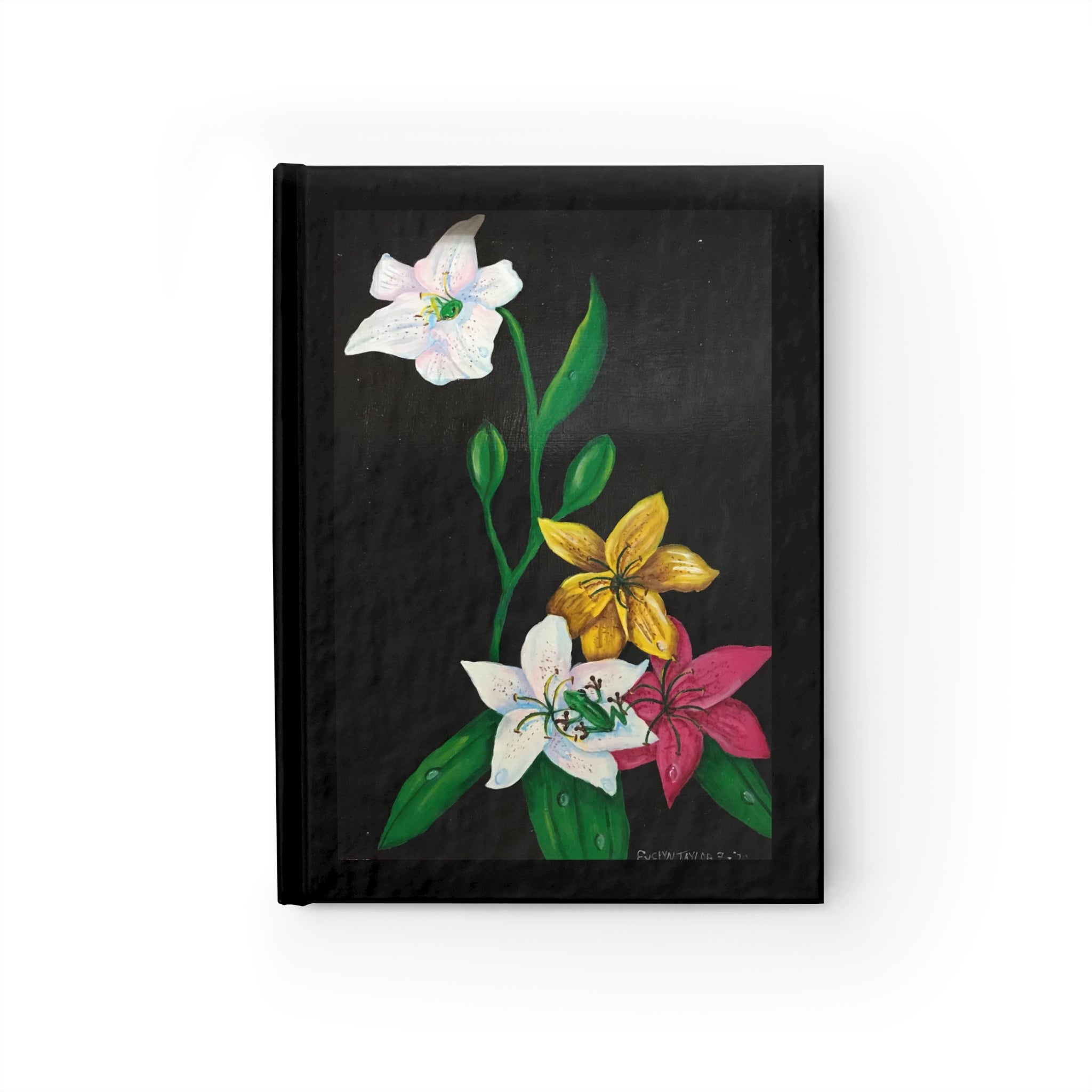 Floral Lily Hardcover Journal — Ruled Lined Notebook for Notes & Gifts