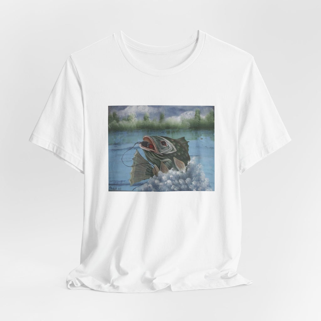 Large Mouth Bass Illustration T-Shirt | Fishing Lure Art Tee