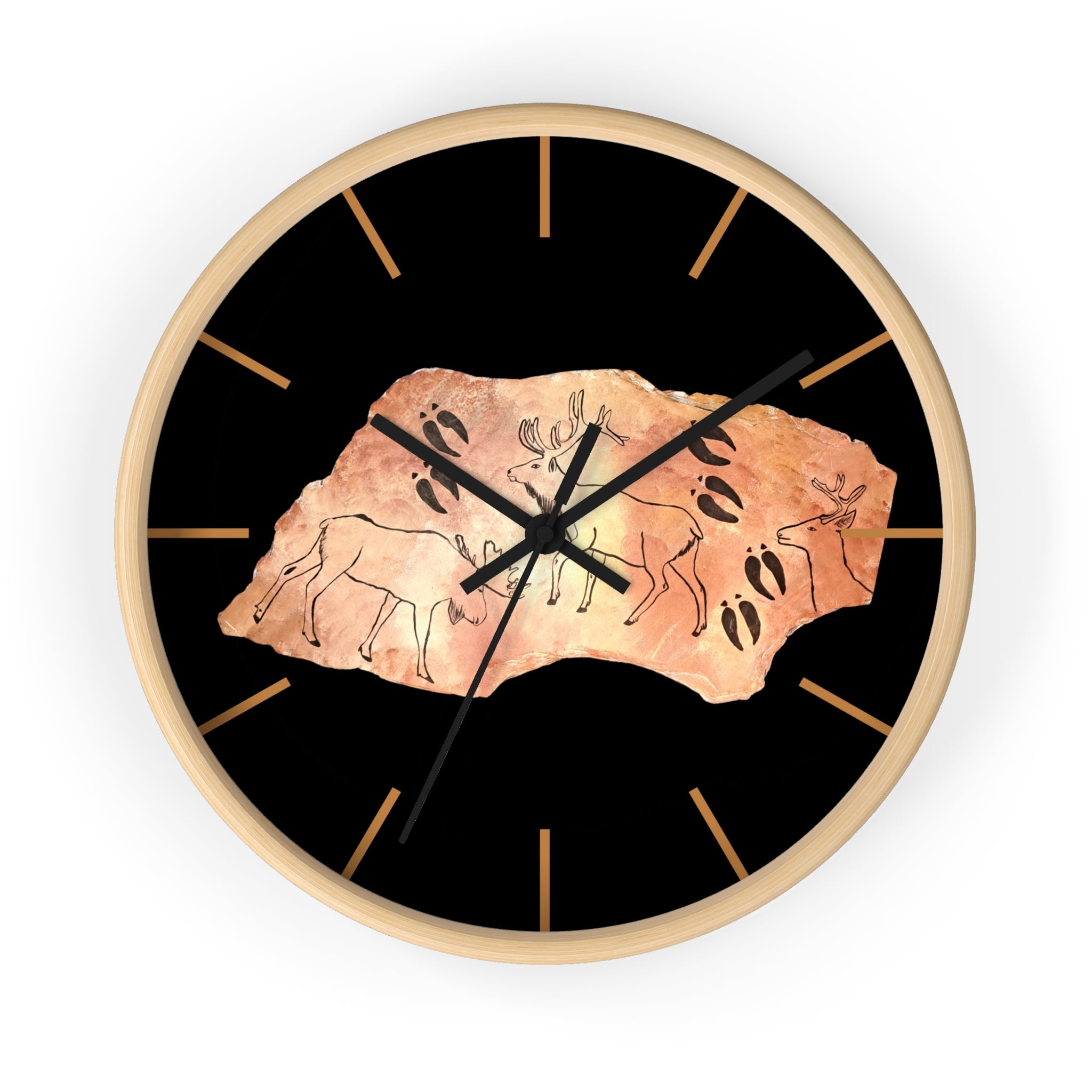 The Fragment — Neanderthal Cave Painting Wall Clock