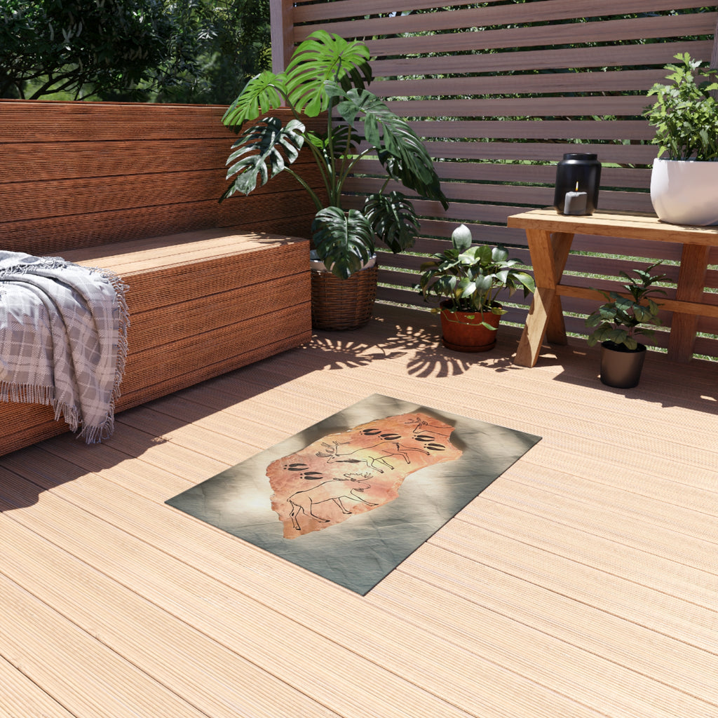 Caveman Art Outdoor Rug