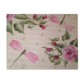 Pink Dragonfly Floral Placemat — Vintage Rose Table Mat
