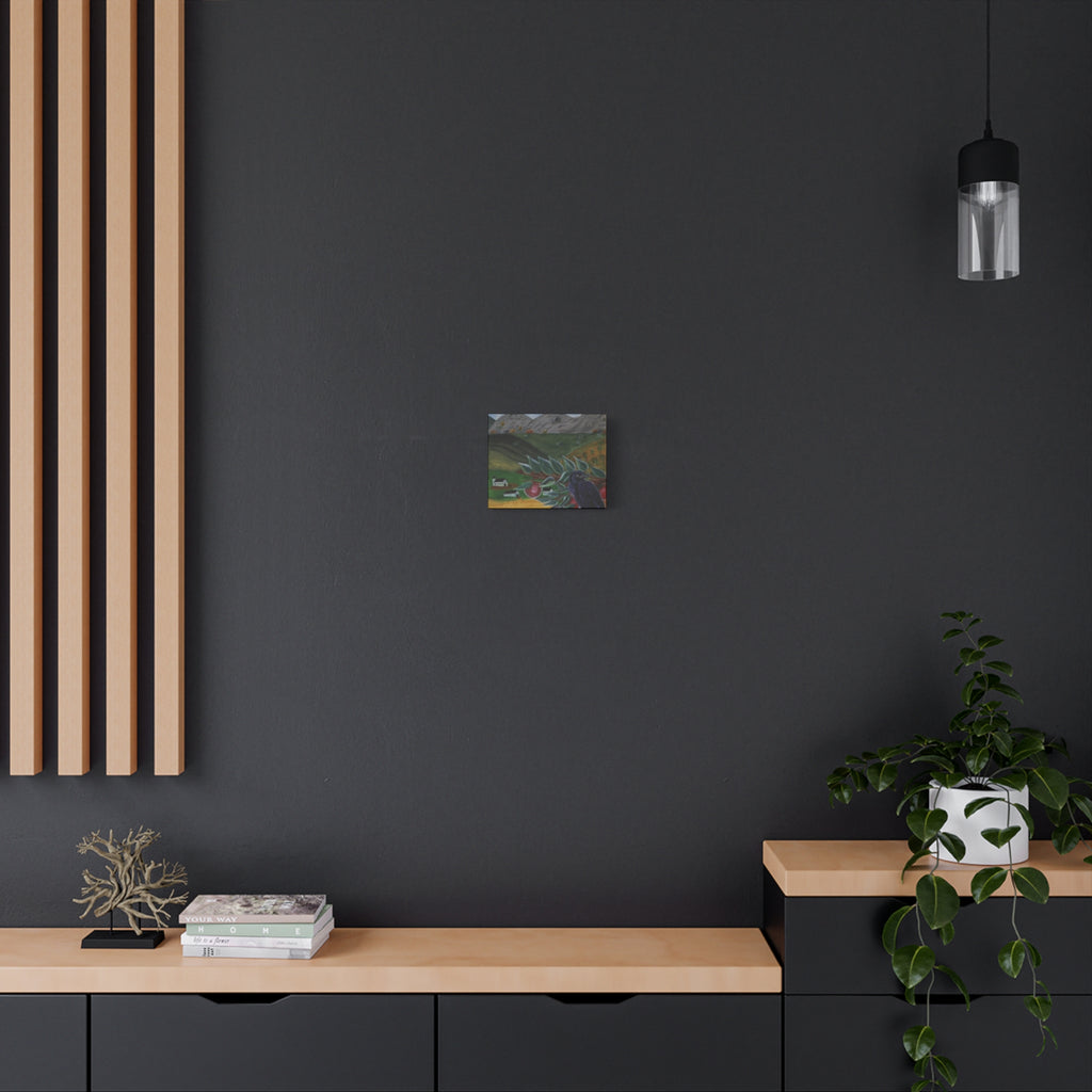 The Raven & the Apple Tree — Original Hand-Painted Art Canvas